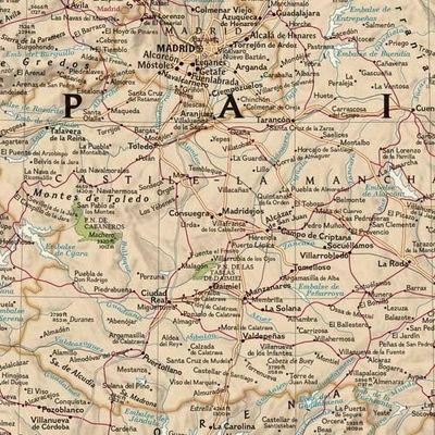 Spain &amp; Portugal Wall Map, Executive · Nat Geo