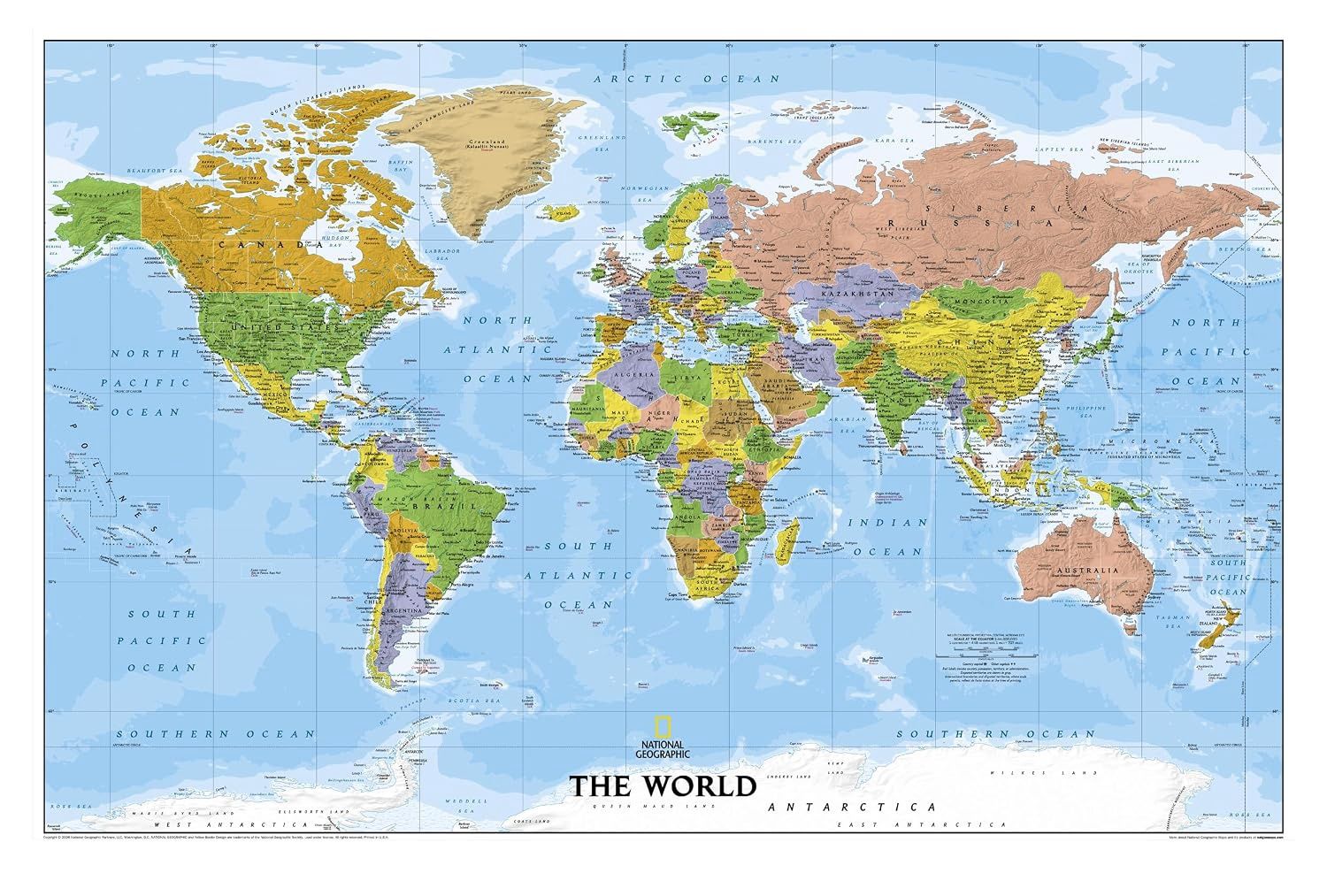 World Explorer Flags &amp; Facts Map · Nat Geo