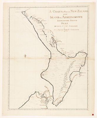 James Cook  - Copy of 1770 Chart. North Island