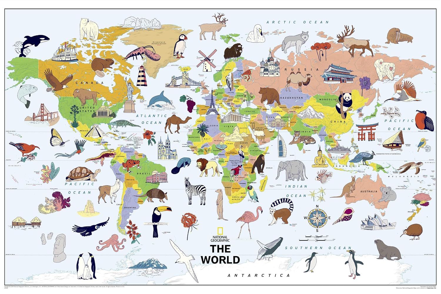 World Illustrated Map · Nat Geo