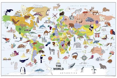 World Illustrated Map · Nat Geo