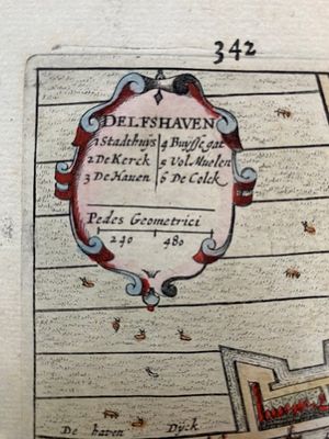 1649 Map  - Delfshaven by Joan Blaeu