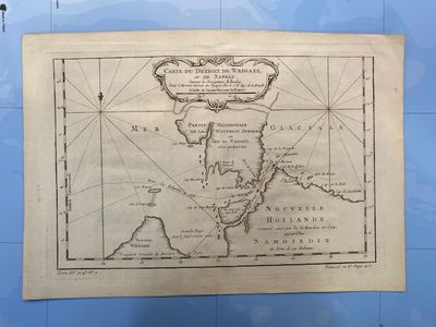 18th Century Original Map  - Carte du Détroit de Waigats ou de Nassau