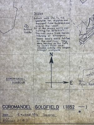 Sketch map of the Coromandel Goldfield 1852