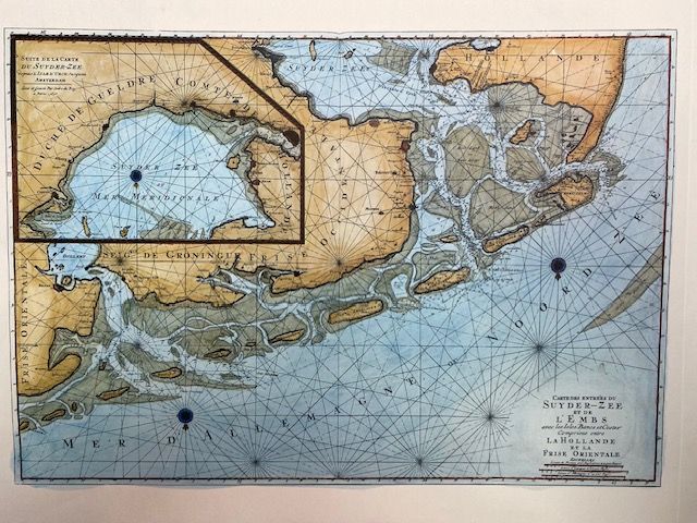 Zuiderzee and Ems Entrances, Holland and Eastern Frisia - Nautical Chart, 1693