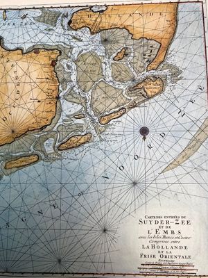 Zuiderzee and Ems Entrances, Holland and Eastern Frisia - Nautical Chart, 1693