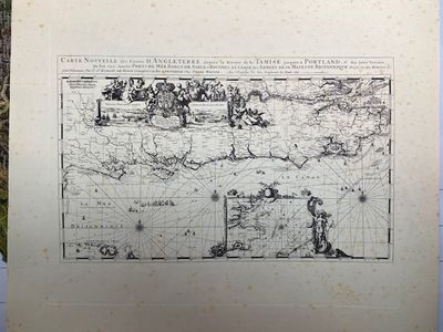 Thames River to Portland, England - Nautical Chart, 1693 - Historical Map Print