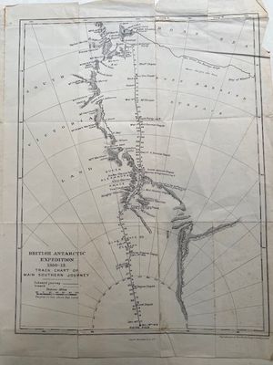 Detailed Map of the British Antarctic Expedition (1910-13)