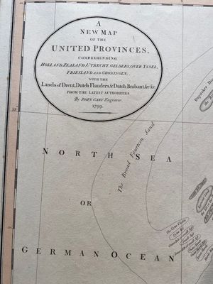 "A New Map of the United Provinces" 1799 John Cary