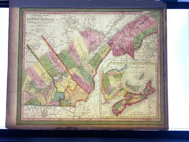 1854 Mitchell Map of Quebec, Lower Canada or Canada East