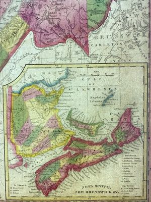 1854 Mitchell Map of Quebec, Lower Canada or Canada East