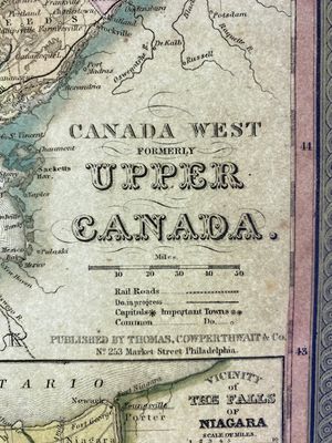 1854 Mitchell Map of Canada West