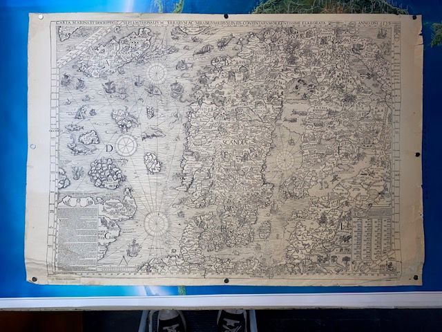 1975 Copy of Carta Marina  (Scandinavia)1539 by Olaus Magnus