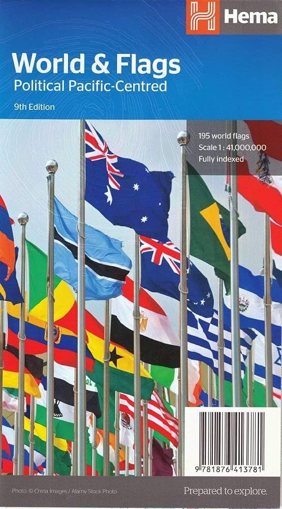 World &amp; Flags Map · Hema, Format: Folded, Size: Medium