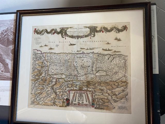 Rare Antique Map Of Palestine 1670