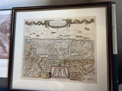 Rare Antique Map Of Palestine 1670