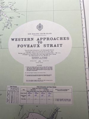 Vintage New Zealand Sea Chart NZ 76 (1975 edition))