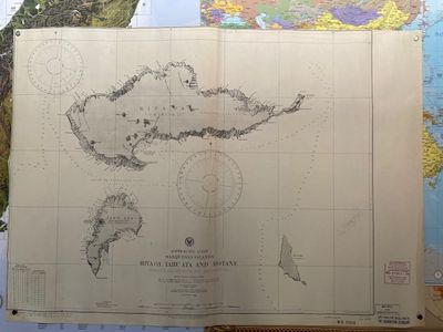 Vintage 1945 Seachart Marquesas Islands