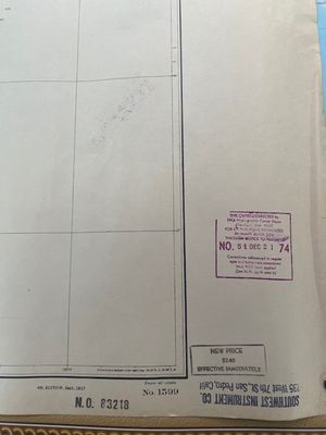 Vintage 1945 Seachart Marquesas Islands