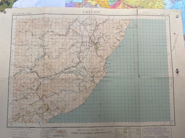 1943 First Edition MAP NZMS Sheet 62 Cheviot