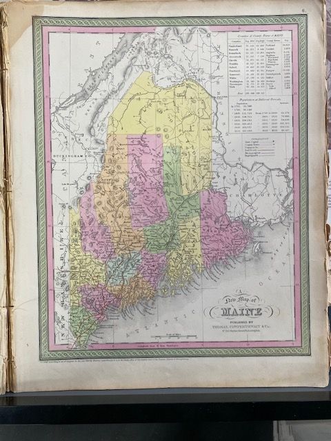 1854 Mitchell "A New Map of Maine"