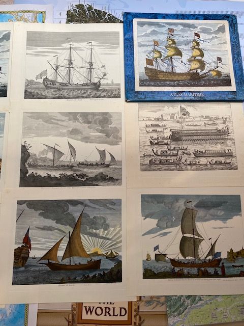 Vintage Copies of Antique Maritime Prints - Pierre Morther 1693