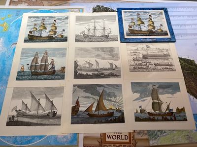 Vintage Copies of Antique Maritime Prints - Pierre Morther 1693