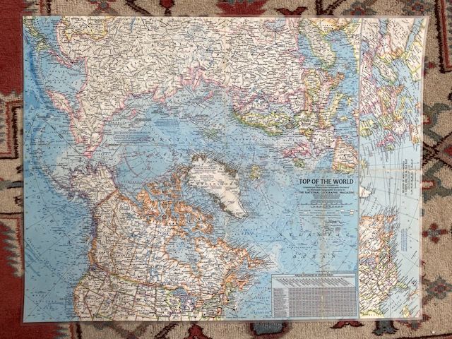 Original 1965 Top Of The World  Map