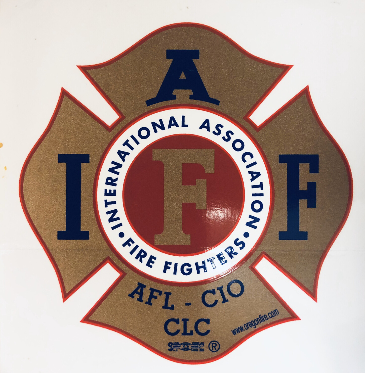 IAFF Gold Blue Red