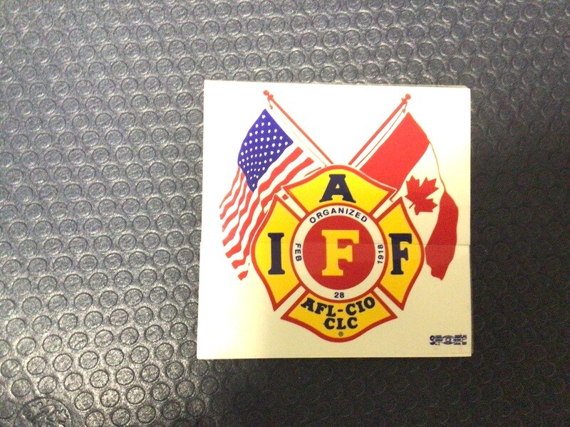 IAFF with Flags Decal