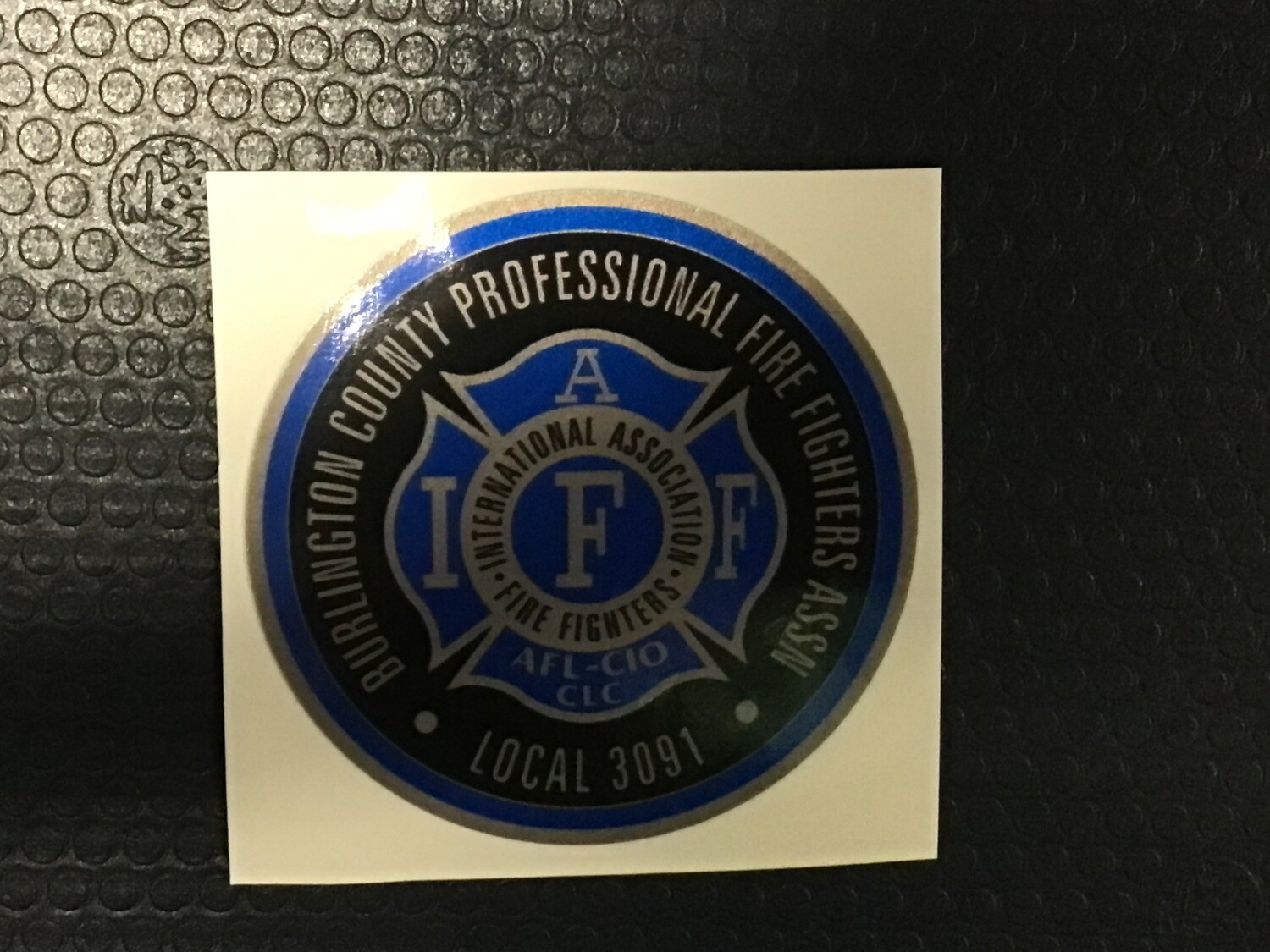 3091 Blue Round Decal