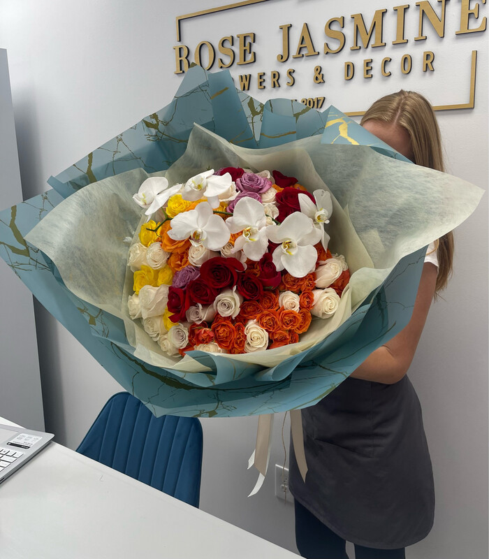 European Wrapped Rose Bouquet (4-Dozen, Long-Stem)