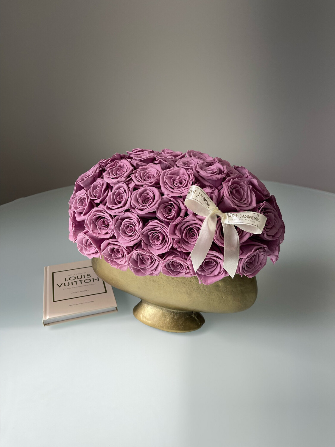 Forever Roses In A Designer Vase  