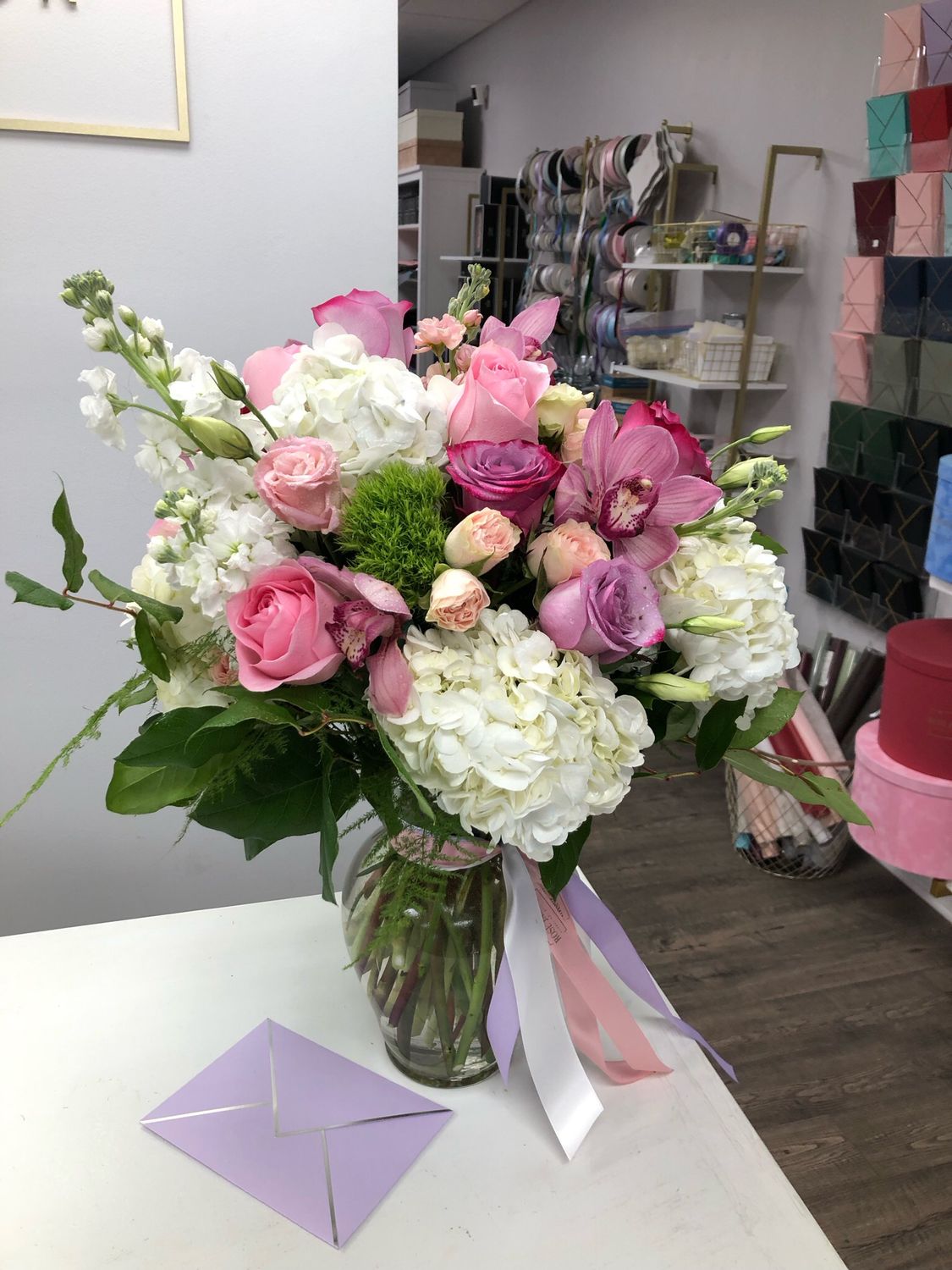 Designer Choice In A Clear Vase