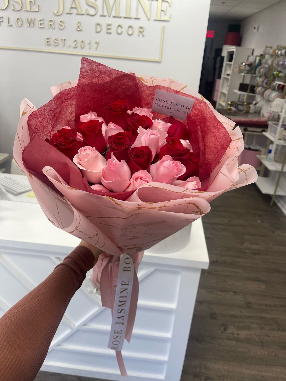 European Wrapped Rose Bouquet (2-Dozen, Long-Stem)