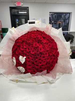 Red Rose Wrapped Bouquets