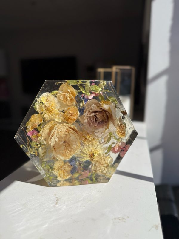 Blushing Belle | Floral Resin Keepsake