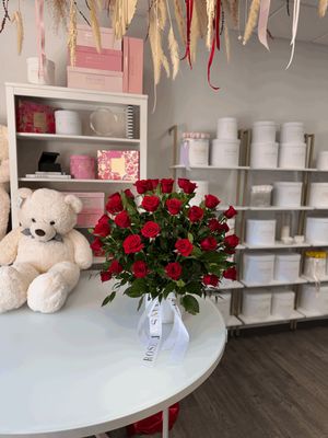 4-Dozen Premium Cut Roses In A Designer Vase