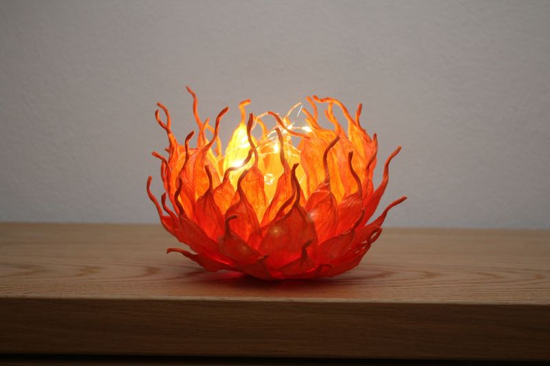 Lichterschale aus finnischen Papiergarnen