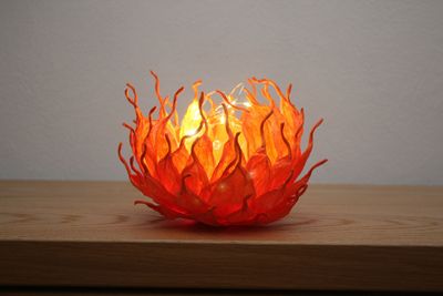 Lichterschale aus finnischen Papiergarnen Lichterschale aus finnischen Papiergarnen