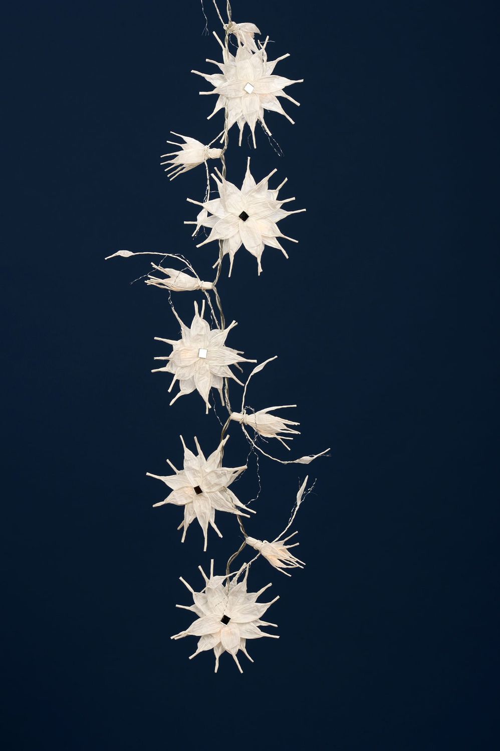 Sternenlichterkette aus finnischen Papiergarnen