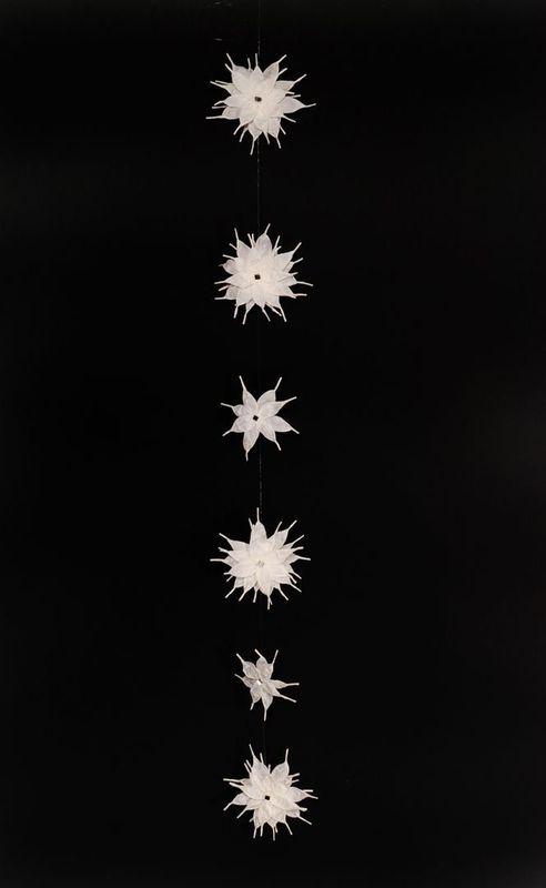 Eiskristalle aus finnischen Papiergarnen