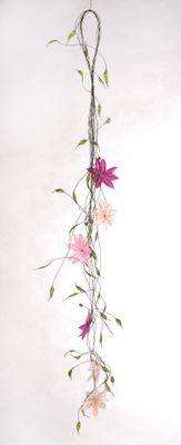 Sternenblütengehänge aus finnischen Papiergarnen pastell Materialpackung