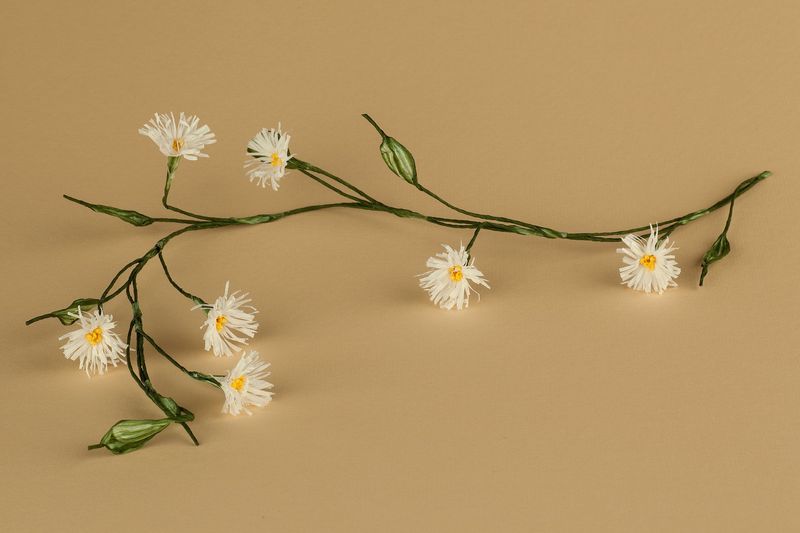 Mageriten-Ranke weiss aus finnischen Papiergarnen Materialpackung