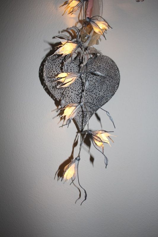 Winterblüten-Lichterkette aus finnischen Papiergarnen Materialpackung