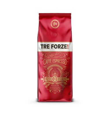 Caffè Espresso von der Marke TRE FORZE! - 250g Beutel ganze Bohne
