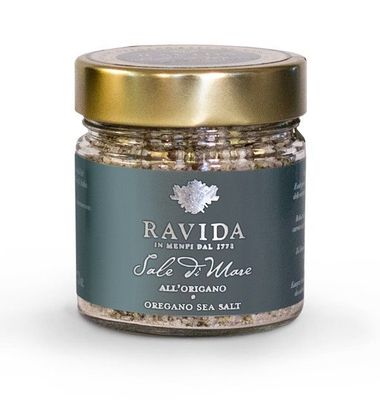 Mit Oregano gewürztes Meersalz von der Marke RAVIDA