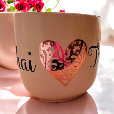 Large vinyl Chai time mug