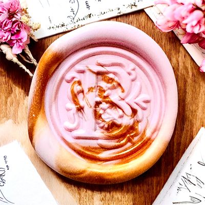 Pink and Gold Marble Wax Seals, Peel and Stick, Invitation Essentials