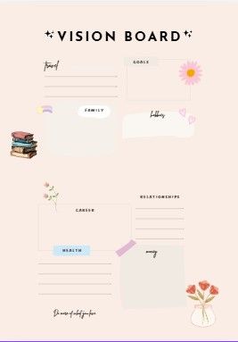 Self Care Planner and  Vision Planner (Digital Download)